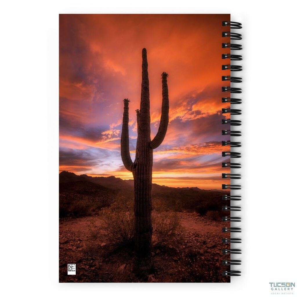 Saguaro Sunset by Sean Parker Photography | Spiral notebook