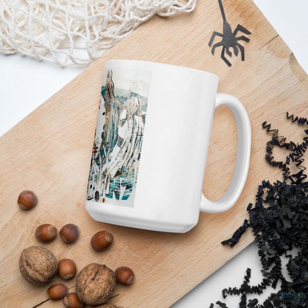 Seas Trees by Amy Bumpus | White glossy mug