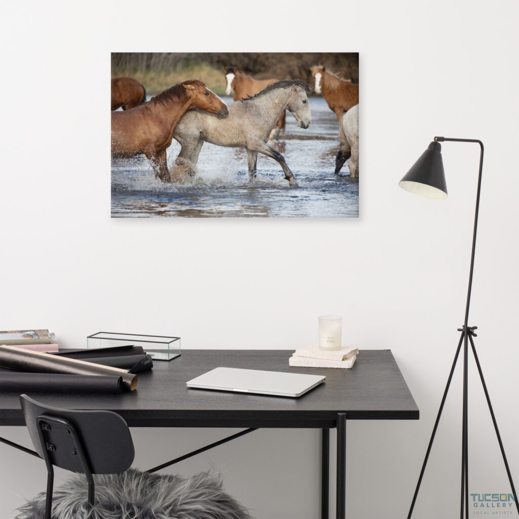 Wild Mustangs by Leslie Leathers Photography | Wrapped Canvas
