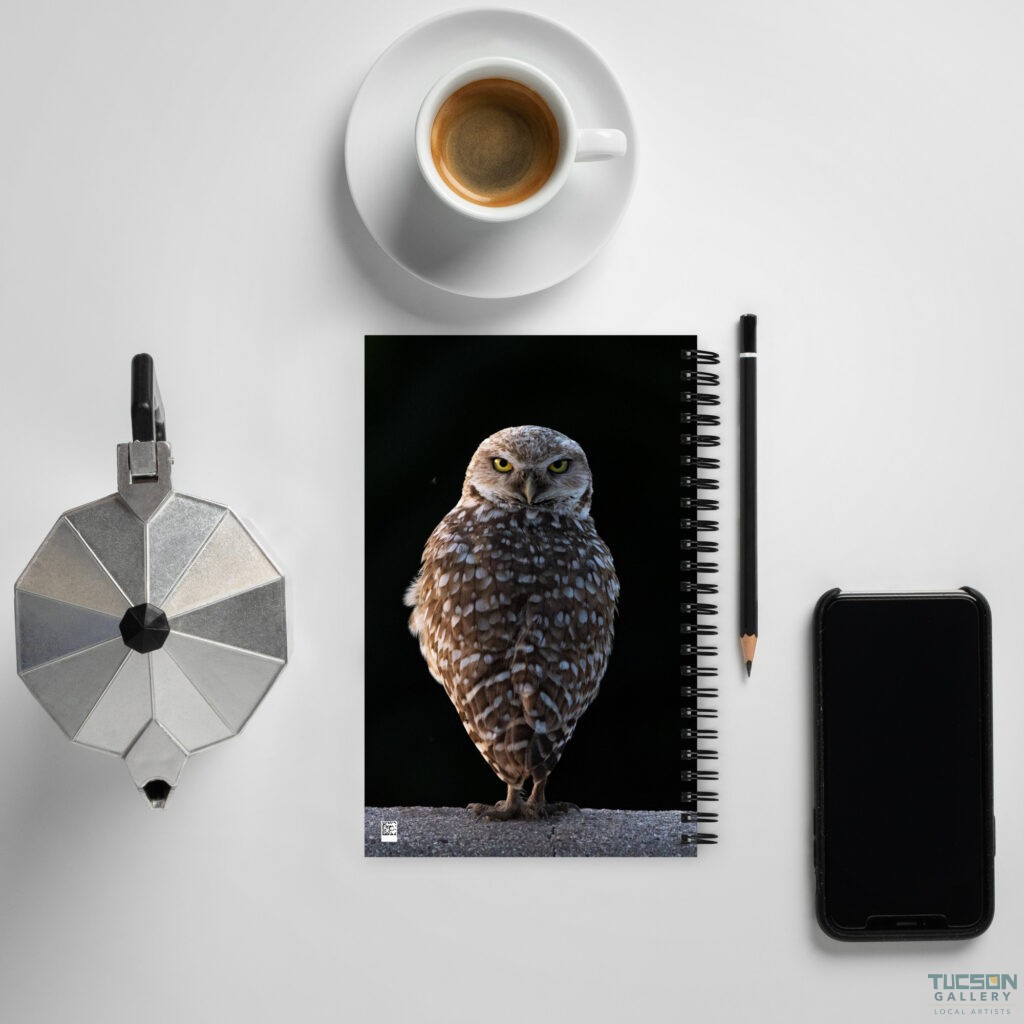 Burrowing Owl by Leslie Leathers Photography | Spiral notebook