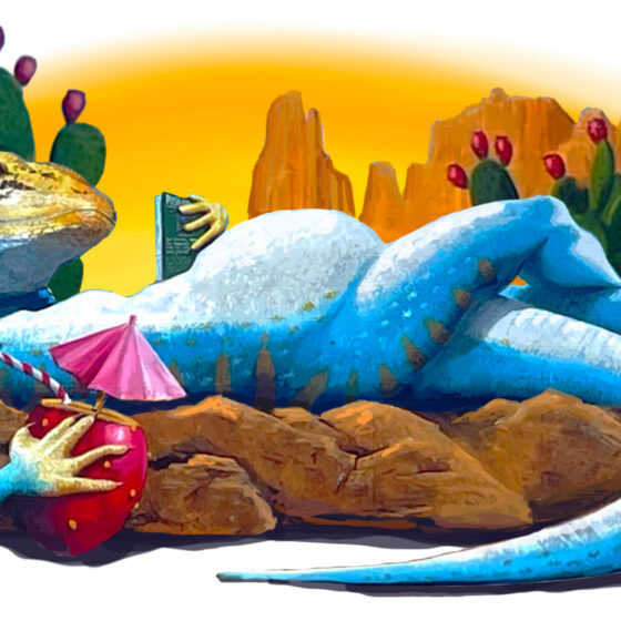 Loungin' Lizard Mural by Joe Pagac
