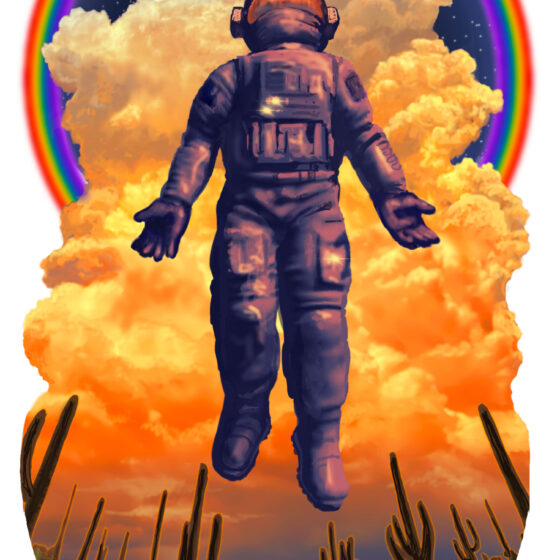 Spaceman Mural by Joe Pagac
