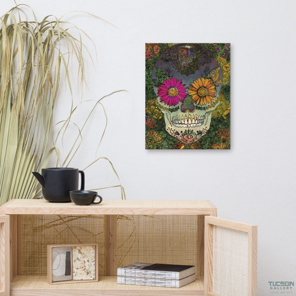 Skull by Lauri Kaye | Wrapped Canvas