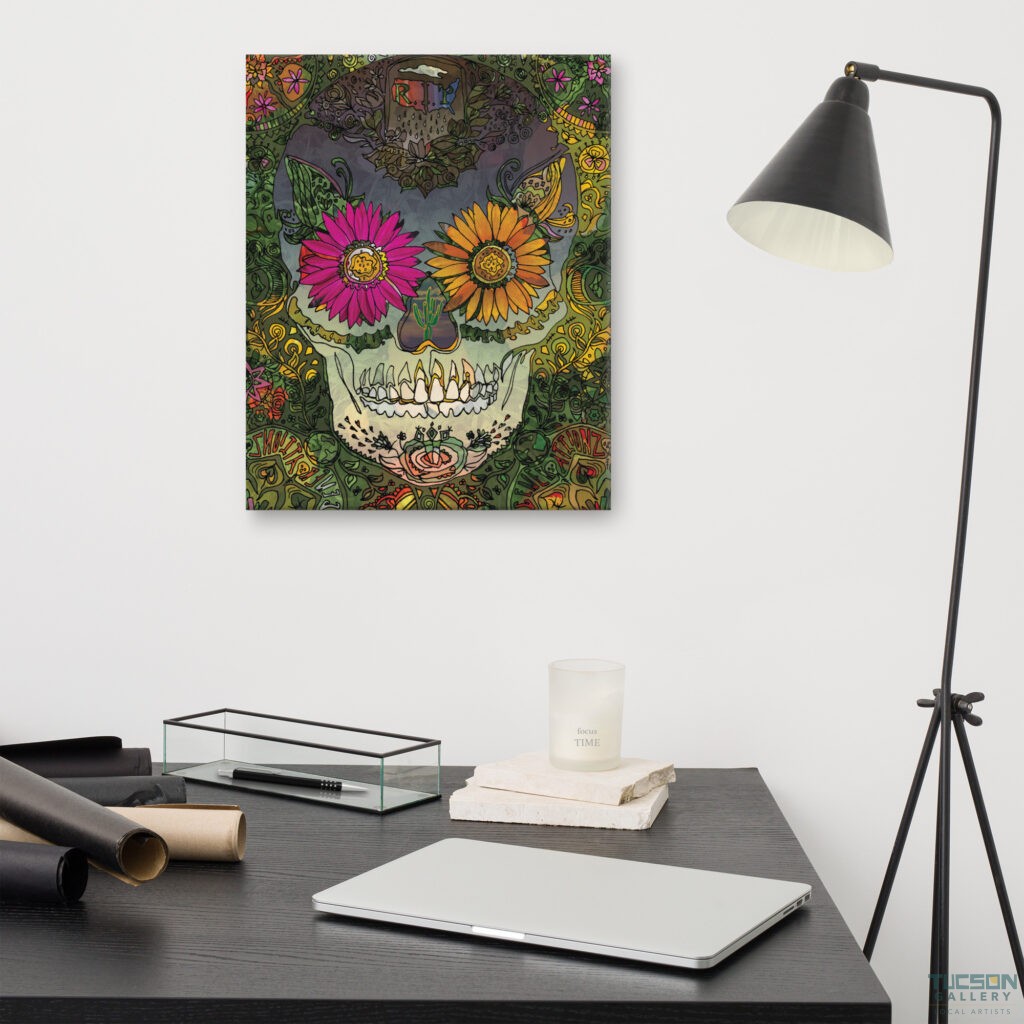 Skull by Lauri Kaye | Wrapped Canvas