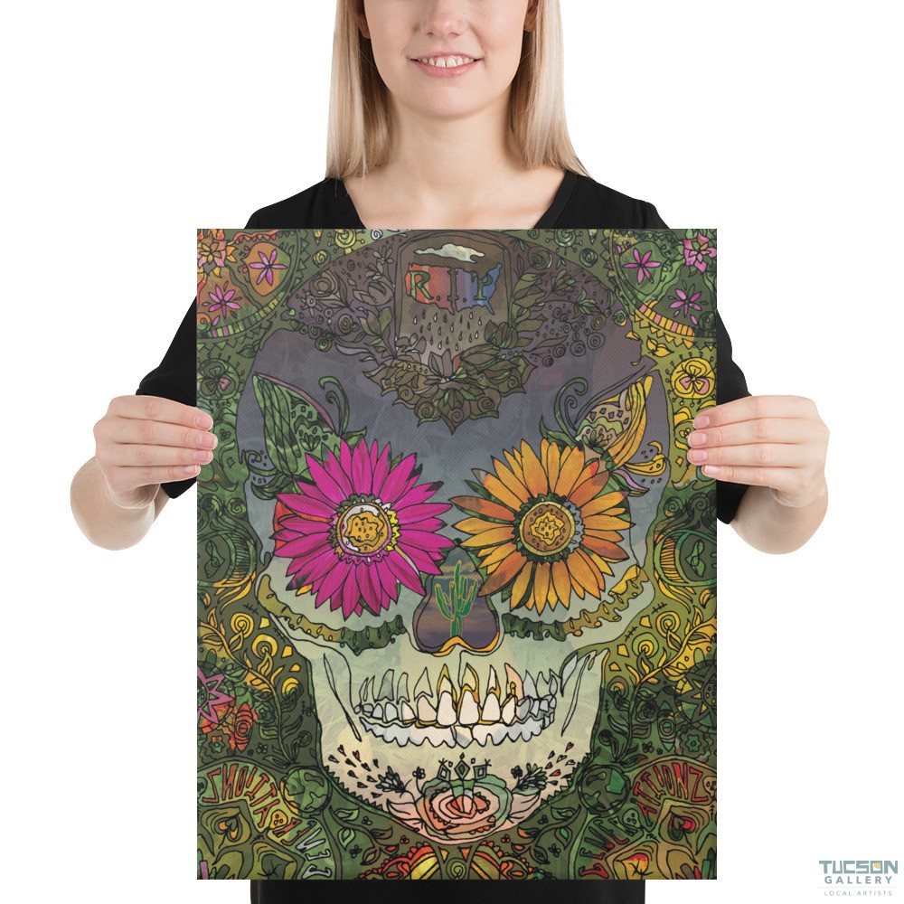 Skull by Lauri Kaye | Wrapped Canvas