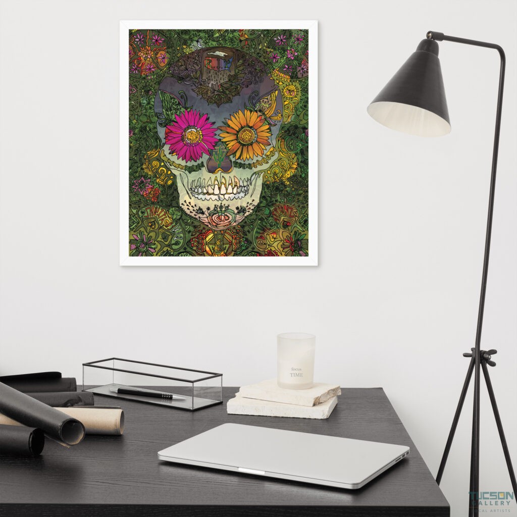 Skull by Lauri Kaye | Framed poster