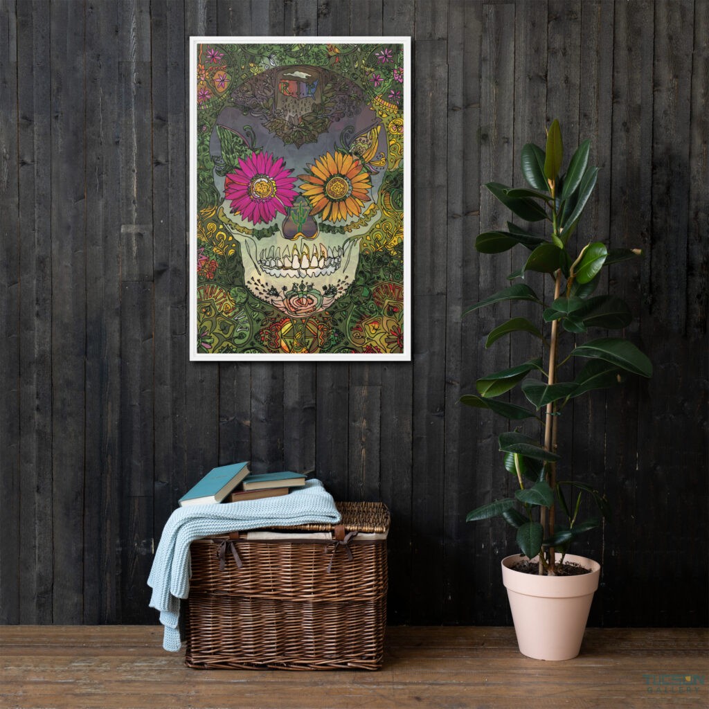 Skull by Lauri Kaye | Framed canvas