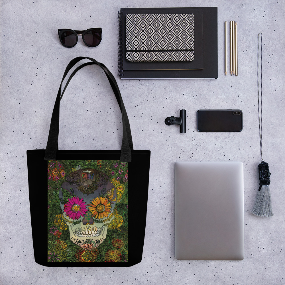 Skull by Lauri Kaye | Tote bag