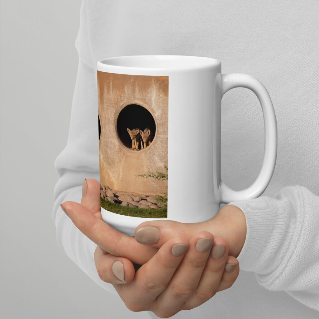 Coyote Condo by Leslie Leathers Photography | White glossy mug