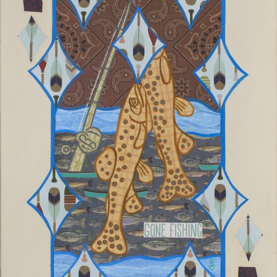 Nine of Diamonds - Fish On by Suzanne Villella