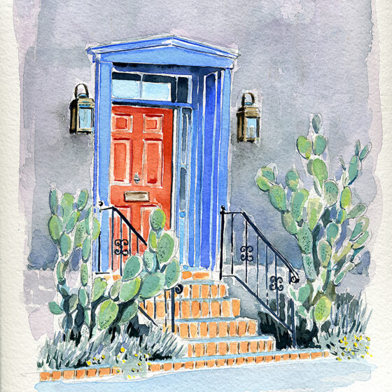 Blue Door in the Presidio by Rob Waters