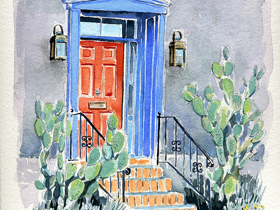 Blue Door in the Presidio by Rob Waters
