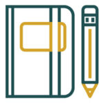 Blog icon: notebook and pencil representing the Tucson Gallery Blog