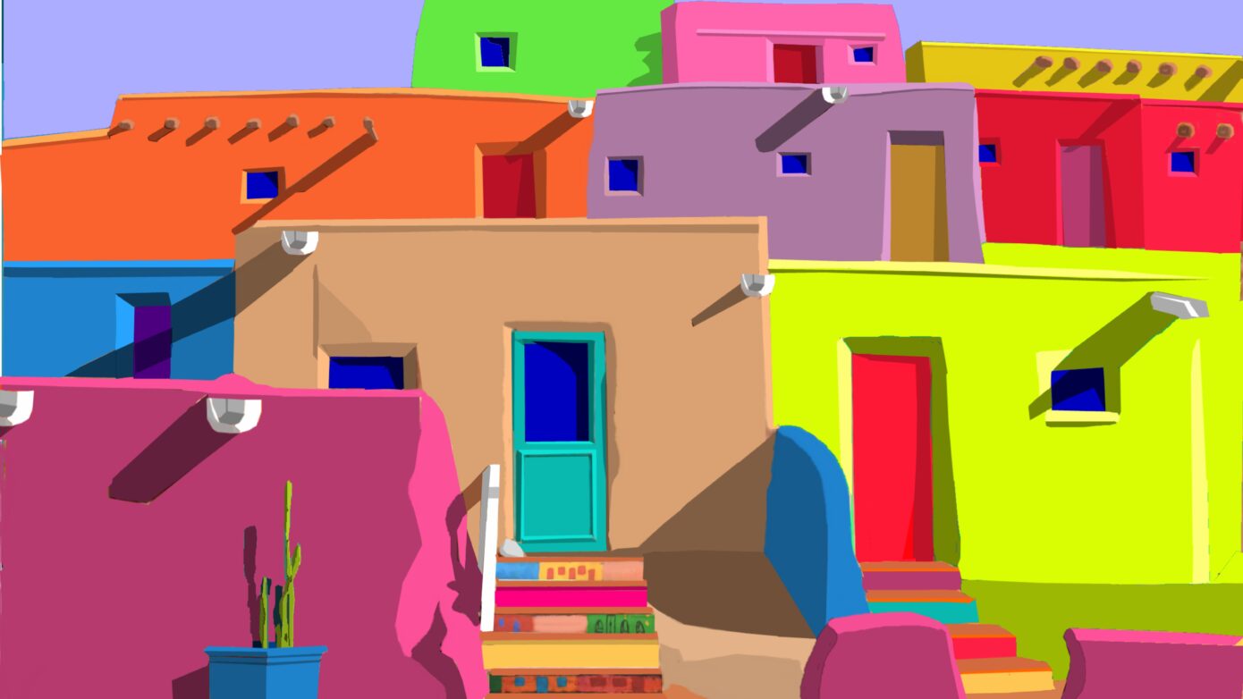 Pueblos Houses by Mike Berren