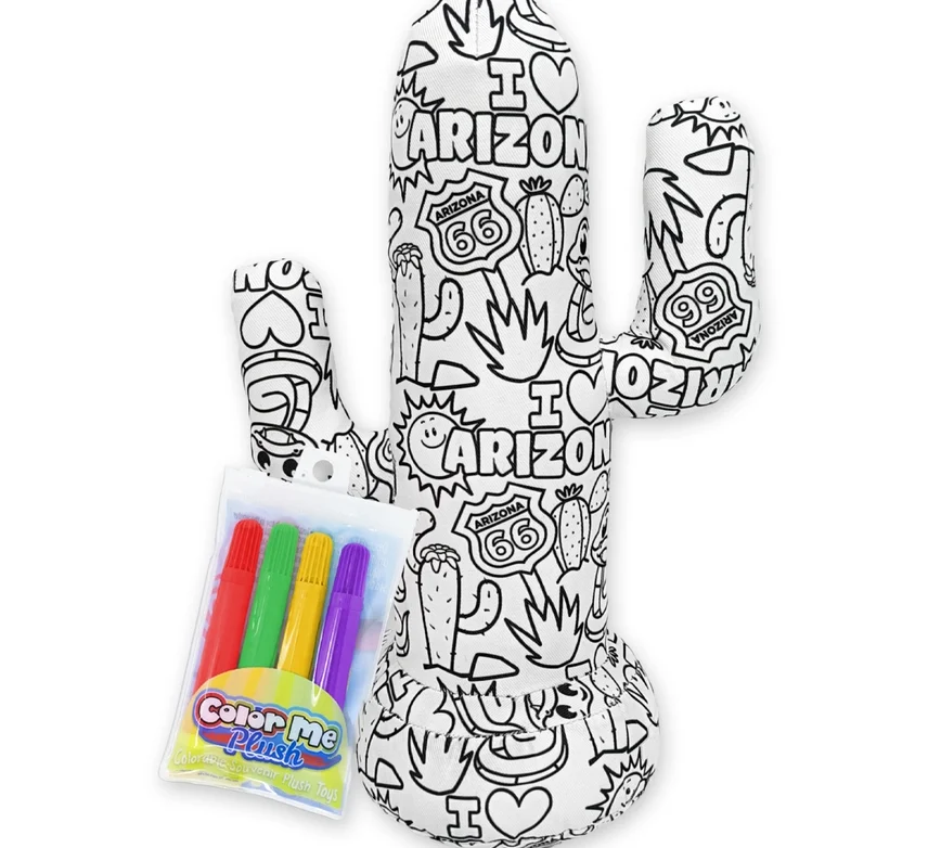 Customizable Color Me Cactus with Arizona and Tucson-inspired designs, a creative gift or souvenir.