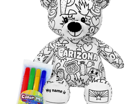 Color Me Teddy Bear with Arizona designs, a creative souvenir and unique gift from Tucson Gallery.