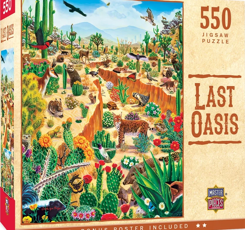 Desert Animals Puzzle from Tucson Gallery, a vibrant AZ souvenir and art gift.
