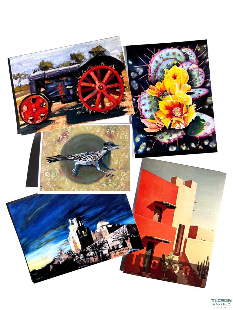 Gifts & Souvenirs  - Tucson Gallery greeting card with abstract desert art and bright Southwest colors