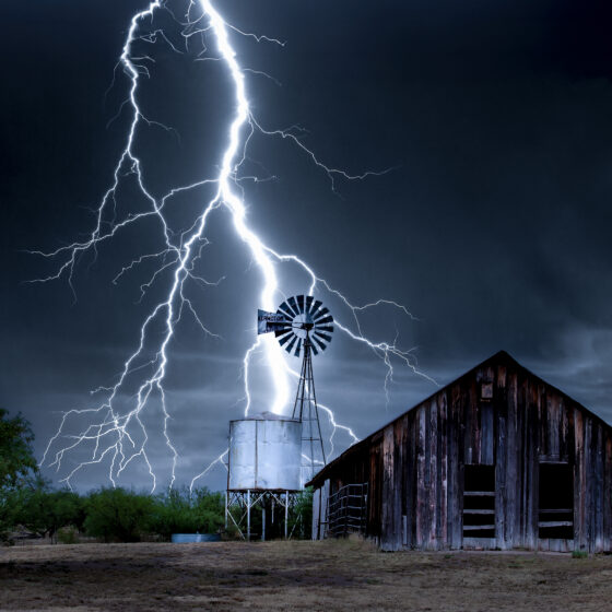 Electric Sky at Empire Ranch by Leslie Wells
